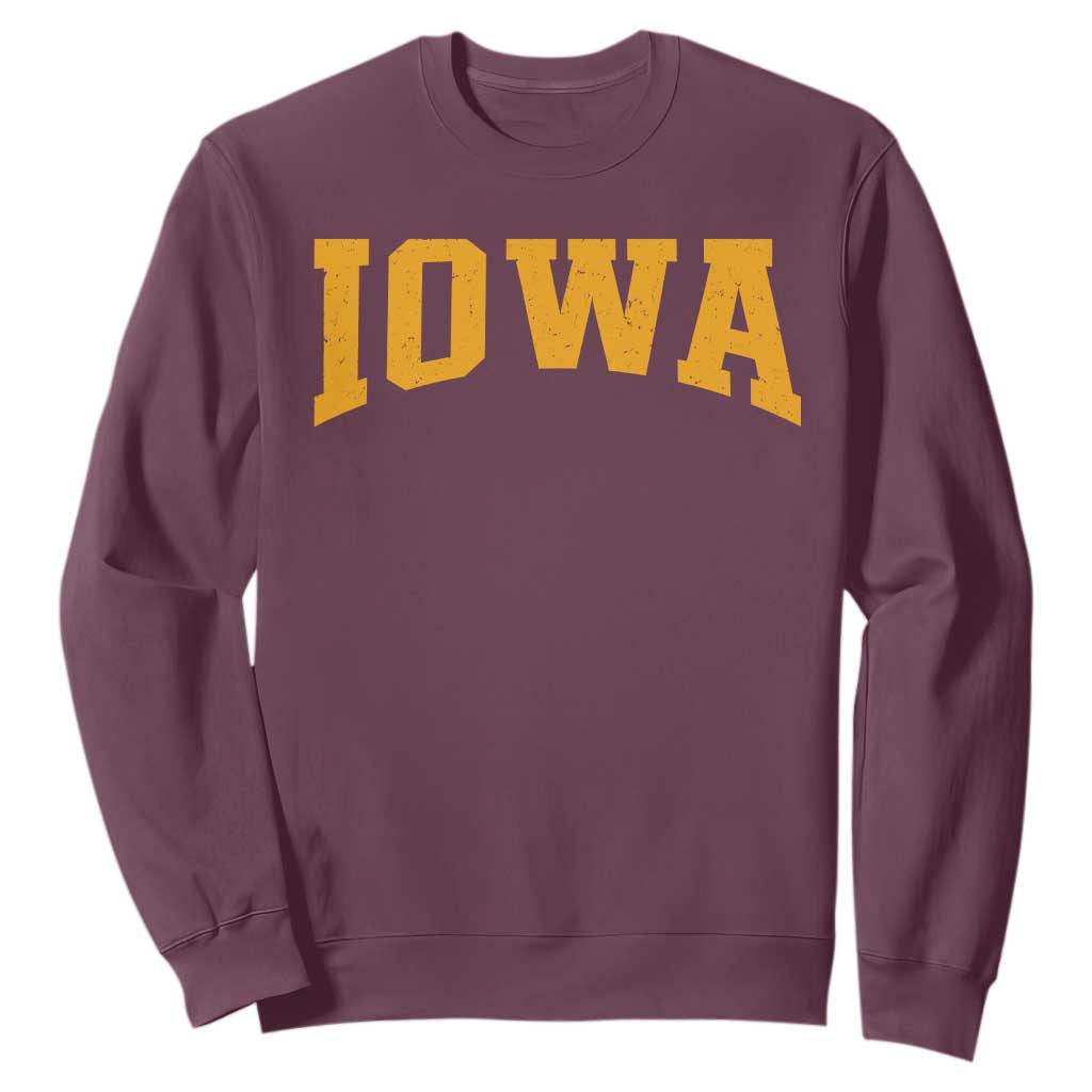 Iowa Vintage Athletic Sports Design Sweatshirt IA State Iowan Gift
