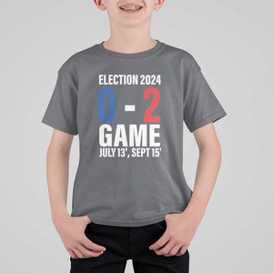 Trump Supporter T Shirt For Kid Election 2024 Game 0 2 Score July September Never Surrender TS11 Charcoal Print Your Wear