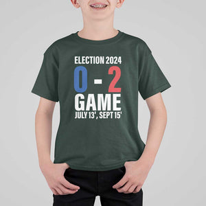 Trump Supporter T Shirt For Kid Election 2024 Game 0 2 Score July September Never Surrender TS11 Dark Forest Green Print Your Wear