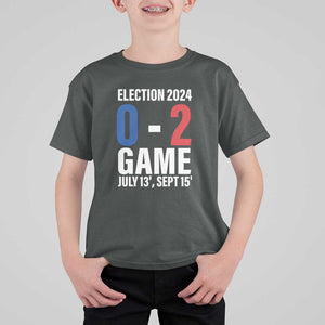 Trump Supporter T Shirt For Kid Election 2024 Game 0 2 Score July September Never Surrender TS11 Dark Heather Print Your Wear