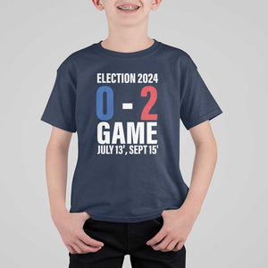 Trump Supporter T Shirt For Kid Election 2024 Game 0 2 Score July September Never Surrender TS11 Navy Print Your Wear