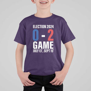 Trump Supporter T Shirt For Kid Election 2024 Game 0 2 Score July September Never Surrender TS11 Purple Print Your Wear