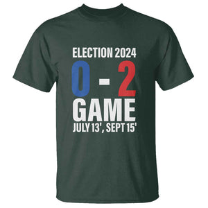 Trump Supporter T Shirt Election 2024 Game 0 2 Score July September Never Surrender TS11 Dark Forest Green Print Your Wear