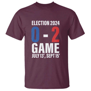 Trump Supporter T Shirt Election 2024 Game 0 2 Score July September Never Surrender TS11 Maroon Print Your Wear