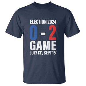 Trump Supporter T Shirt Election 2024 Game 0 2 Score July September Never Surrender TS11 Navy Print Your Wear