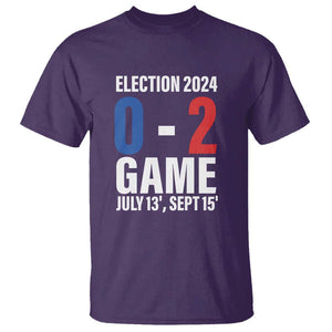 Trump Supporter T Shirt Election 2024 Game 0 2 Score July September Never Surrender TS11 Purple Print Your Wear