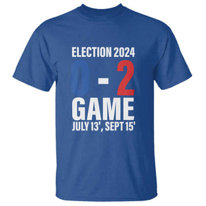 Trump Supporter T Shirt Election 2024 Game 0 2 Score July September Never Surrender TS11 Royal Blue Print Your Wear