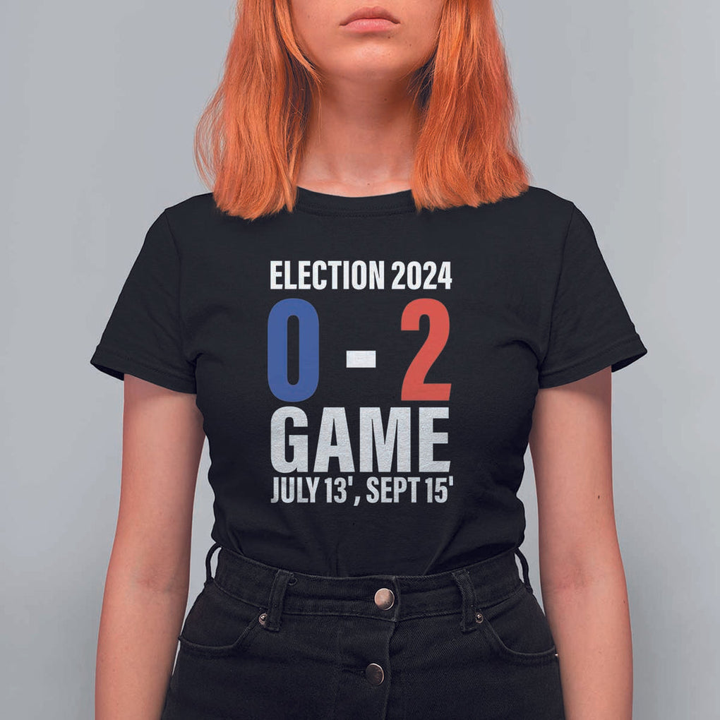 Trump Supporter T Shirt For Women Election 2024 Game 0 2 Score July September Never Surrender TS11 Black Print Your Wear