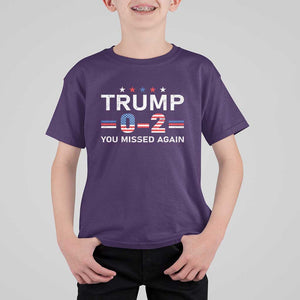 Trump Supporter T Shirt For Kid You Missed Again 0 2 American Flag Stripes Star TS11 Purple Print Your Wear