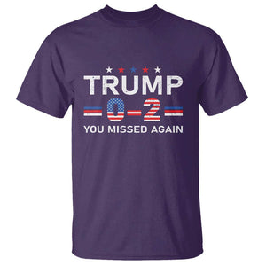 Trump Supporter T Shirt You Missed Again 0 2 American Flag Stripes Star TS11 Purple Print Your Wear