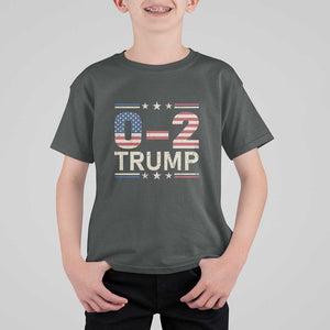 Trump Supporter T Shirt For Kid Trump 0 2 Fight Fight Fight You Missed Again Star USA Flag Stripes TS11 Dark Heather Print Your Wear