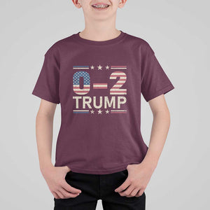 Trump Supporter T Shirt For Kid Trump 0 2 Fight Fight Fight You Missed Again Star USA Flag Stripes TS11 Maroon Print Your Wear