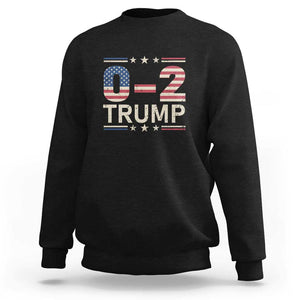 Trump Supporter Sweatshirt Trump 0 2 Fight Fight Fight You Missed Again Star USA Flag Stripes TS11 Black Print Your Wear