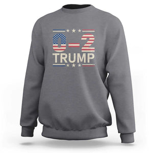 Trump Supporter Sweatshirt Trump 0 2 Fight Fight Fight You Missed Again Star USA Flag Stripes TS11 Charcoal Print Your Wear