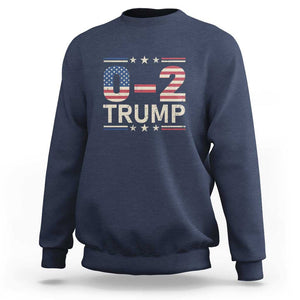 Trump Supporter Sweatshirt Trump 0 2 Fight Fight Fight You Missed Again Star USA Flag Stripes TS11 Navy Print Your Wear