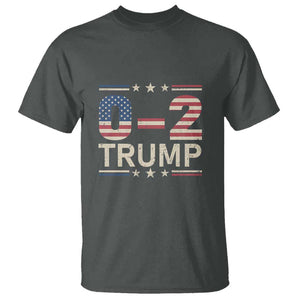 Trump Supporter T Shirt Trump 0 2 Fight Fight Fight You Missed Again Star USA Flag Stripes TS11 Dark Heather Print Your Wear