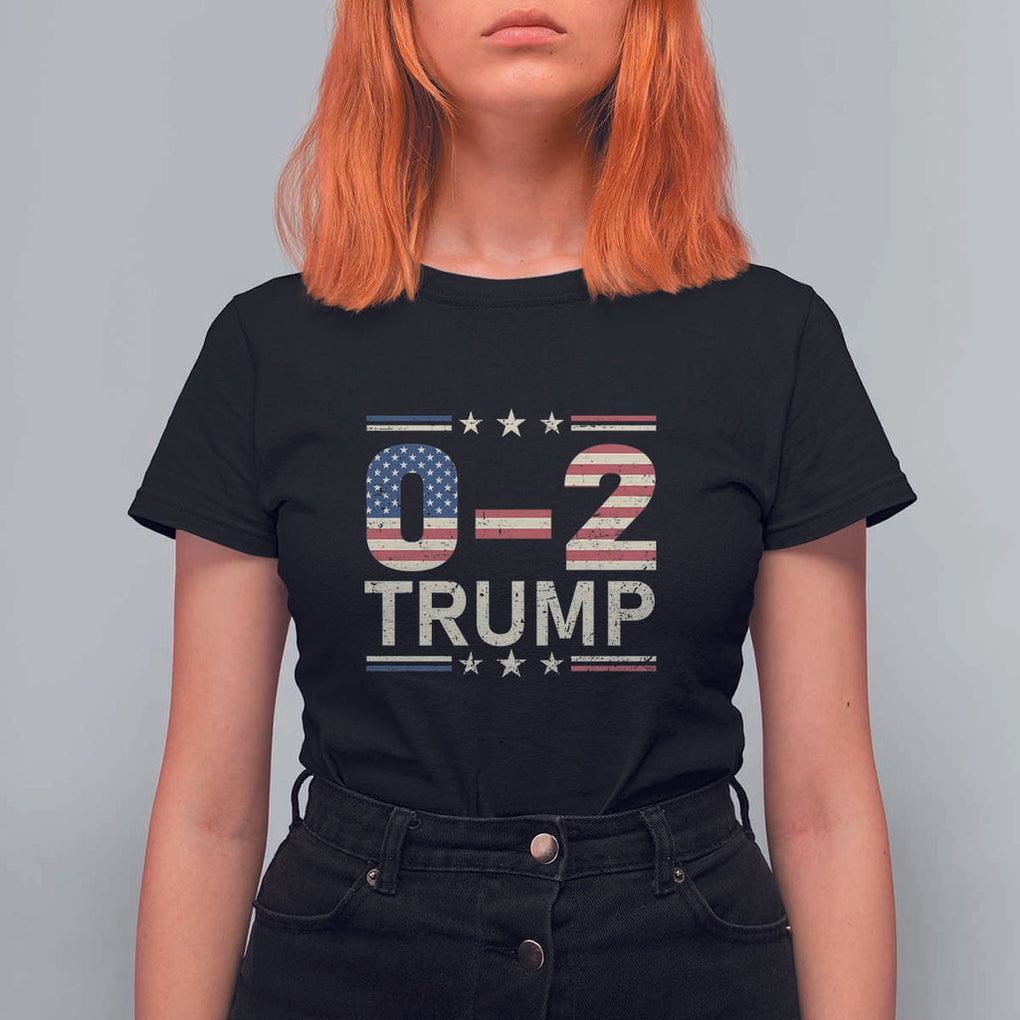 Trump Supporter T Shirt For Women Trump 0 2 Fight Fight Fight You Missed Again Star USA Flag Stripes TS11 Black Print Your Wear