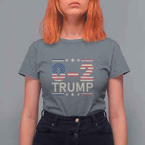 Trump Supporter T Shirt For Women Trump 0 2 Fight Fight Fight You Missed Again Star USA Flag Stripes TS11 Charcoal Print Your Wear