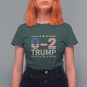 Trump Supporter T Shirt For Women Trump 0 2 Fight Fight Fight You Missed Again Star USA Flag Stripes TS11 Dark Forest Green Print Your Wear