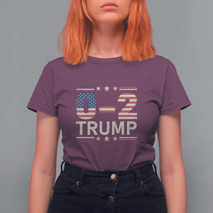 Trump Supporter T Shirt For Women Trump 0 2 Fight Fight Fight You Missed Again Star USA Flag Stripes TS11 Maroon Print Your Wear