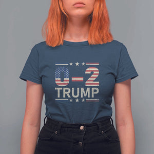 Trump Supporter T Shirt For Women Trump 0 2 Fight Fight Fight You Missed Again Star USA Flag Stripes TS11 Navy Print Your Wear