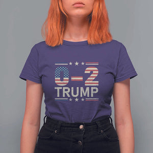 Trump Supporter T Shirt For Women Trump 0 2 Fight Fight Fight You Missed Again Star USA Flag Stripes TS11 Purple Print Your Wear