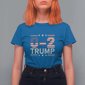 Trump Supporter T Shirt For Women Trump 0 2 Fight Fight Fight You Missed Again Star USA Flag Stripes TS11 Royal Blue Print Your Wear