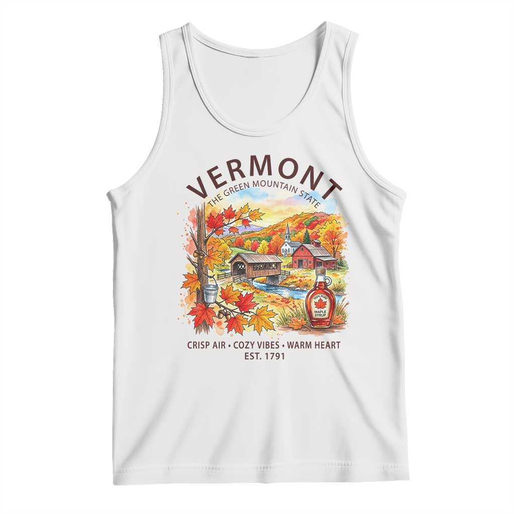 Vermont Fall Foliage Tank Top The Green Mountain State Est 1791 Crisp Air Cozy Vibes Warm Heart
