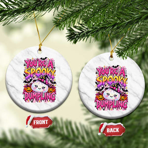 You Are A Spooky Dumpling Halloween Ceramic Ornament Kawaii Glitter Dim Sum Food Squishy