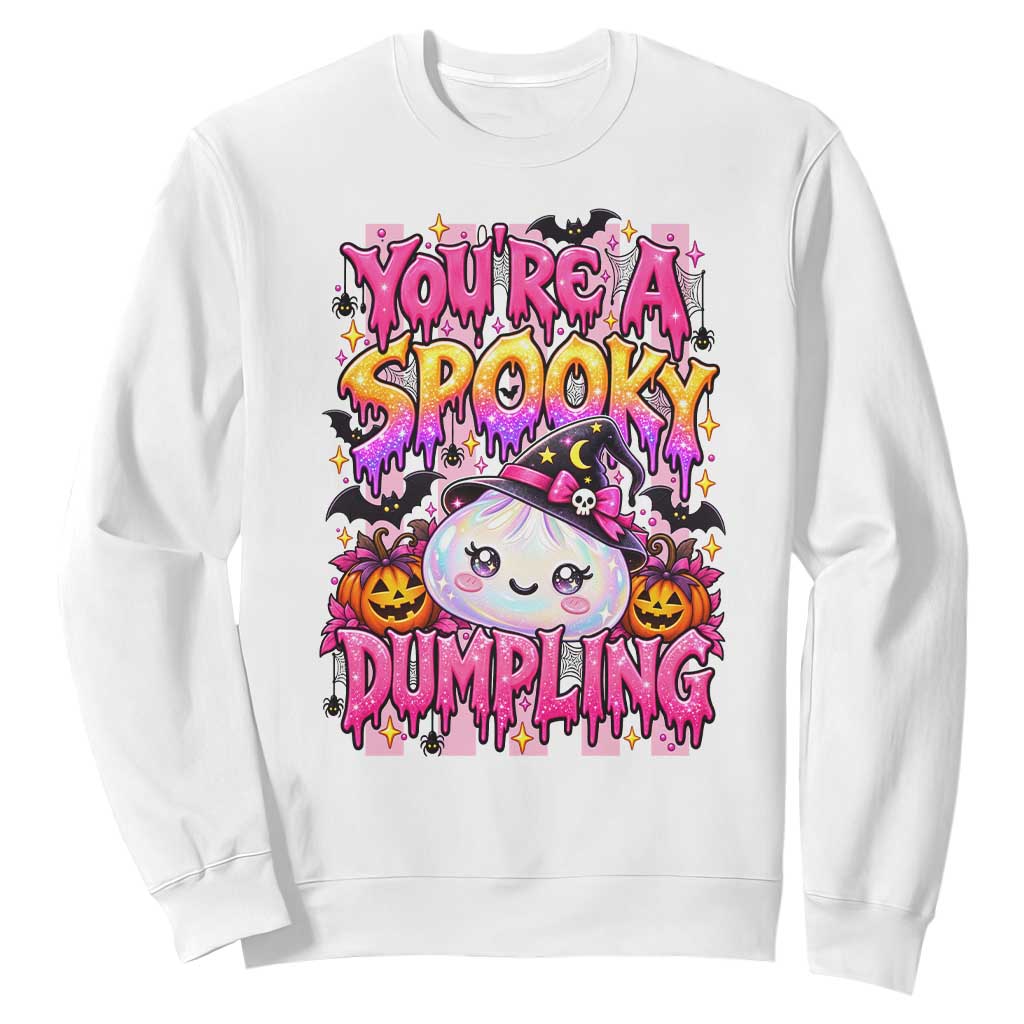 You Are A Spooky Dumpling Halloween Sweatshirt Kawaii Glitter Dim Sum Food Squishy
