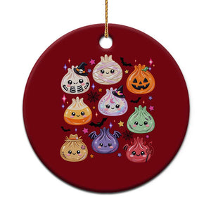 Glitter Dumpling Halloween Ceramic Ornament Kawaii Food Squishy Dim Sum