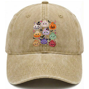Glitter Dumpling Halloween Washed Cotton Baseball Cap Kawaii Food Squishy Dim Sum