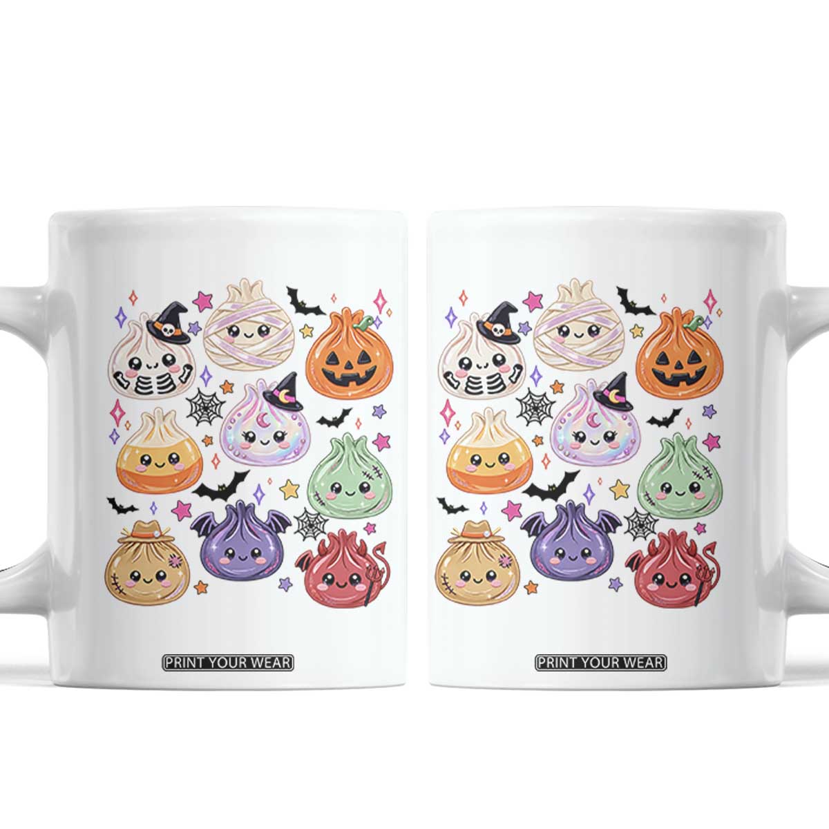 Glitter Dumpling Halloween Coffee Mug Kawaii Food Squishy Dim Sum