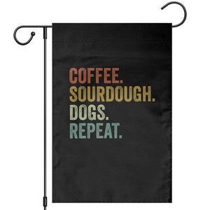 Coffee Sourdough Dogs Repeat Garden Flag Funny Baker Bread Making