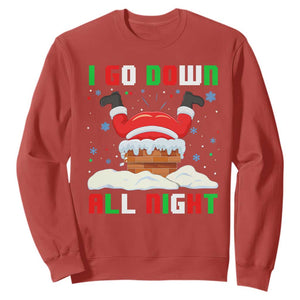 Funny Christmas Sweatshirt I Go Down All Night TS11 Red Print Your Wear