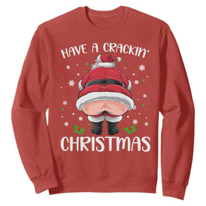 Funny Christmas Santa Sweatshirt Have A Crackin Xmas TS11 Red Print Your Wear