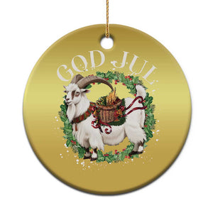 God Jul Christmas Ornament Yule Goat Xmas Wreath Winter Solstice TS11 Print Your Wear