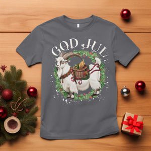 God Jul T Shirt Yule Goat Christmas Wreath Winter Solstice TS11 Charcoal Print Your Wear