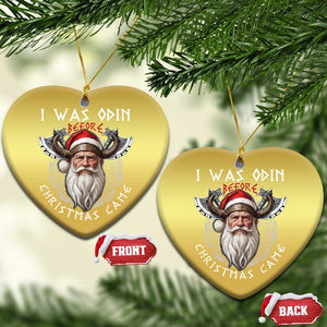 Xmas Viking Christmas Ornament I Was Odin Before Christmas Came Santa Viking Warriors TS11 Heart Gold Print Your Wear