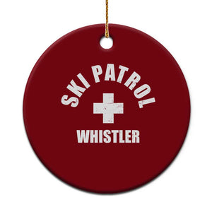 Ski Patrol Whistler Ceramic Ornament Winter Slopes Skiing Snowboarding TS11 1pc Red Print Your Wear