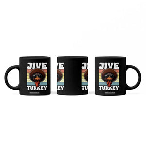 Funny Jive Thanksgiving Turkey Day Coffee Mug Retro Afro Black Turkey TS11 Print Your Wear