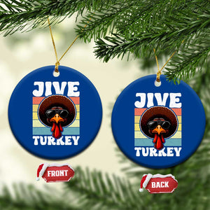 Funny Jive Thanksgiving Turkey Day Ceramic Ornament Retro Afro Black Turkey TS11 1pc Blue Print Your Wear