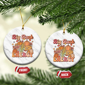 Funny Thanksgiving Big Back Energy Ceramic Ornament Retro Groove Fall Season Food