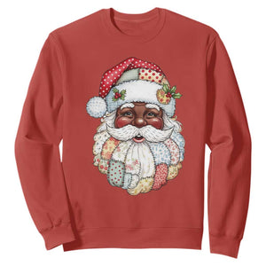 African American Christmas Retro Patchwork Black Santa Sweatshirt TS11 Red Print Your Wear