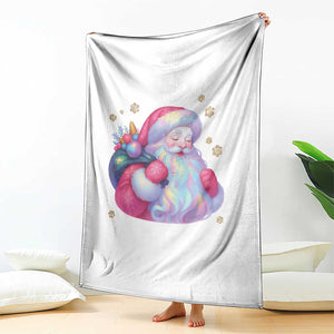 Iridescent Christmas Santa Printed Coquette Xmas Throw Blanket TS11 Print Your Wear