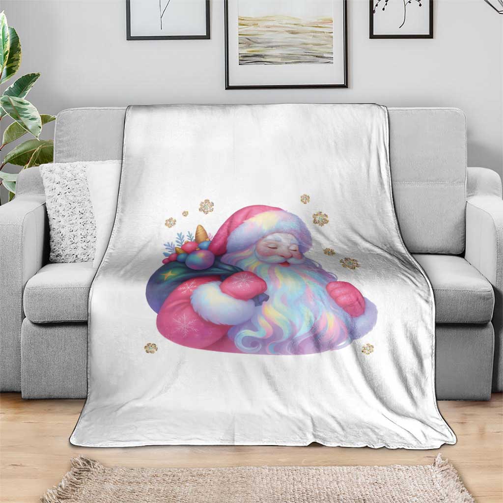 Iridescent Christmas Santa Printed Coquette Xmas Throw Blanket TS11 Print Your Wear