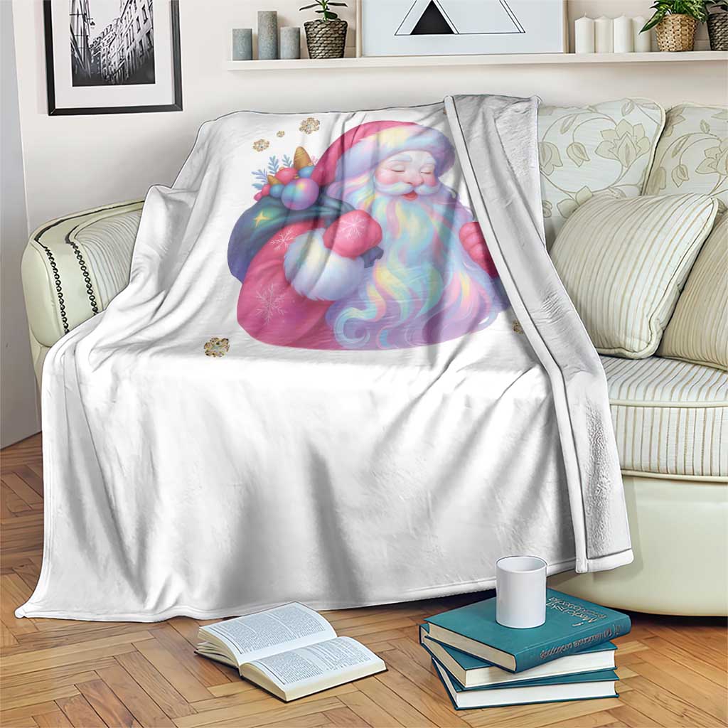 Iridescent Christmas Santa Printed Coquette Xmas Throw Blanket TS11 Print Your Wear