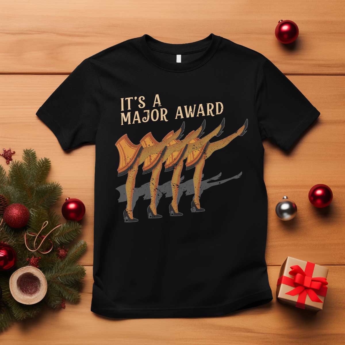 Funny Christmas Movie It's A Major Award T Shirt Italian Leg Lamp TS11 Black Print Your Wear