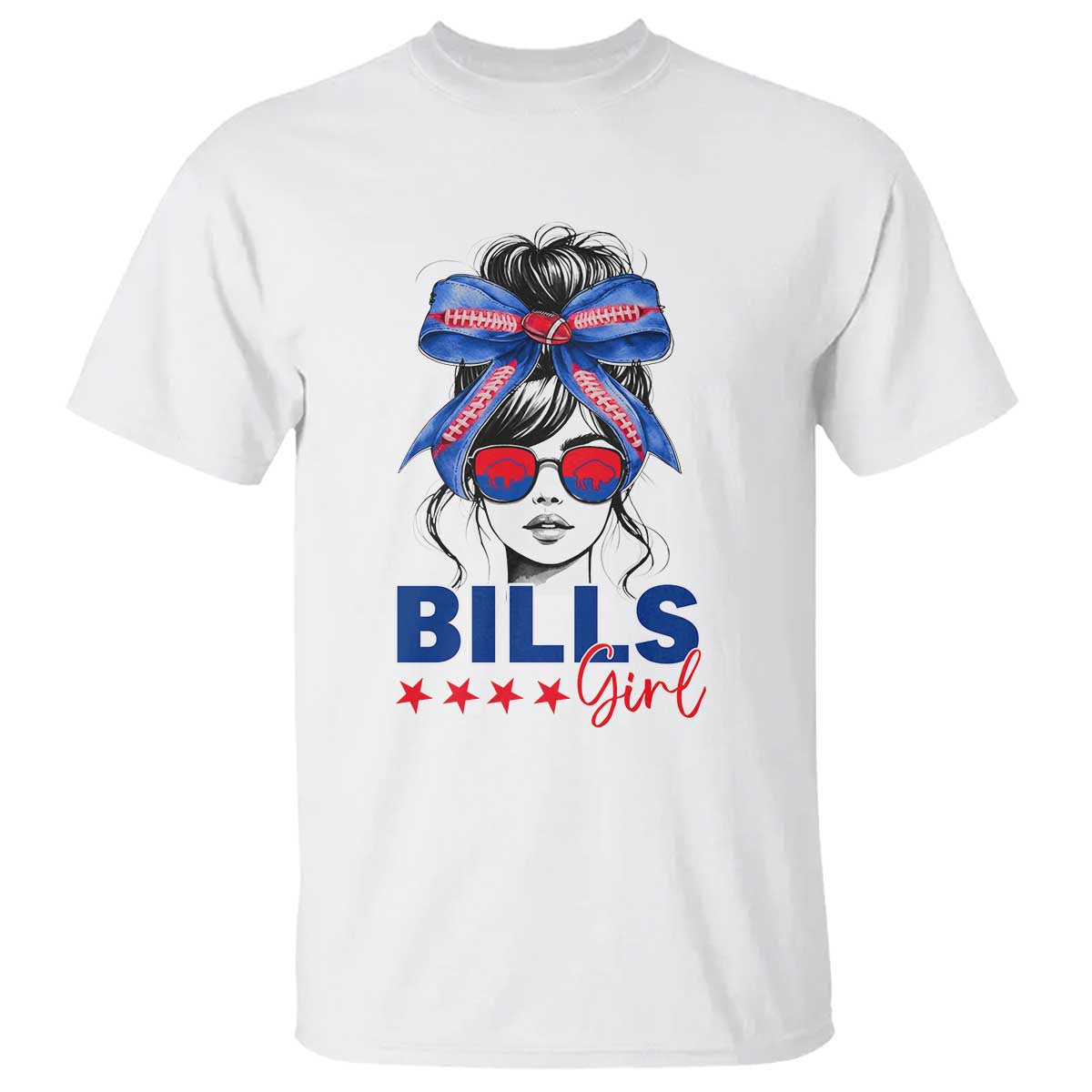 Funny BFB Football Lover T Shirt Sport Fan Game Day Messy Bun TS11 White Print Your Wear