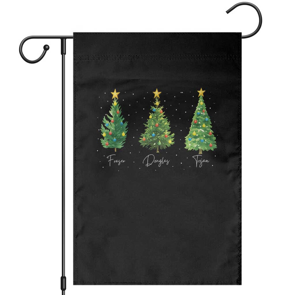 Funny Subtle FDT Resist Christmas Garden Flag Fraser Douglass Trojan Xmas Tree TS11 Black Print Your Wear